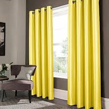 Yellow-Matte Feel Curtain