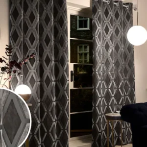Brown &Grey Geometric Curtain