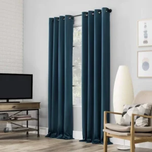 Metallic Blue Curtain