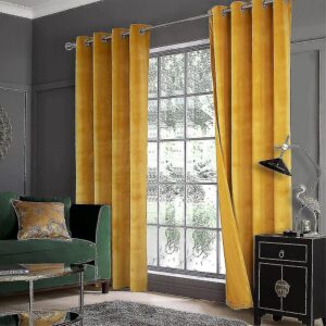 Mustard Linen Feel -80% Block out Curtain
