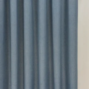 Navy Grey Blockout- Linen Textured  Curtain