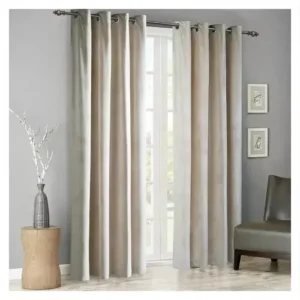 Velvet Plush -grey -gold-silver Curtain